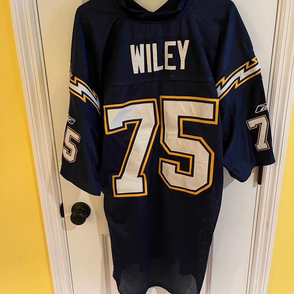 WILEY JERSEY NFL #75 CHARGERS Reebok Size 56